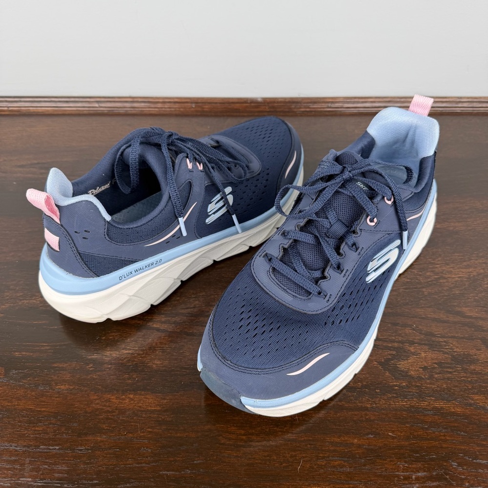 Skechers Sneakers D'Lux Walker Womens Infinite Motion Shoes Size 11 Blue